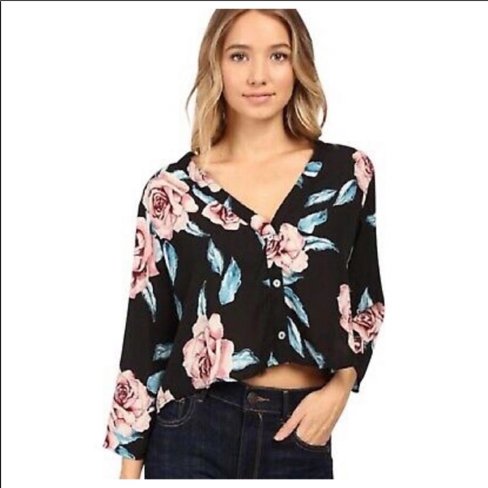 Show Me Your Mumu Uptown Button Front Blouse
